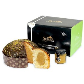 SCIARA - Dolce di Natale Artigianale al Pistacchio 100% vegetale con Crema di Pistacchio - Dolce di Natale senza latte pensato p