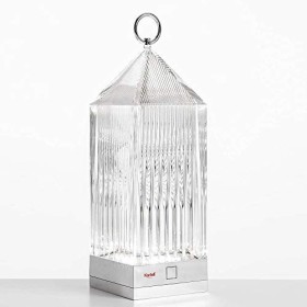 Kartell 9335B4 Lantern - Lampada da Tavolo, Dimmerabile, Trasparente (Cristallo), 9.5 x 9.5 x 31 cm