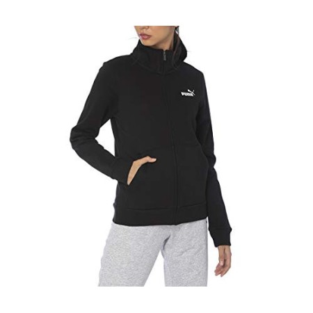 PUMA Essentials, Felpa Donna, Nero (Cotton Black), S