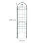 Relaxdays, Verde Set 2 Grigliati da Giardino per Rampicanti, in Metallo 180x50cm Design Arco e Cuore, ad Incastro, Scuro, 180 x 