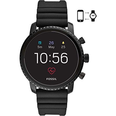 Fossil FTW4018 Gen 4 Explorist HR -Smartwatch digitale da uomo con Cinturino in Silicone, Nero