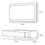 Habitdesign 0E6743BO – Mobili da Ingresso con cassetto e Specchio, mobili d'ingresso Modello Noon, Rifinito in Bianco Brillant