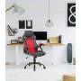 Rebecca Mobili Sedia Per Ufficio, Poltrona Gaming Nera, Finta Pelle Nylon, Girevole Imbottita - Misure: 109,5/120 x 66 x 63 cm (