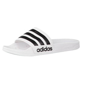 adidas Adilette Shower, Scarpe da Spiaggia e Piscina Uomo, Bianco (Ftwwht/Cblack/Ftwwht Ftwwht/Cblack/Ftwwht), 44.5 EU