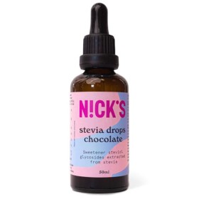 NICKS Stevia Drops, dolcificante liquido privo di zuccheri, zero calorie 50ml (Cioccolat)