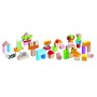 Smoby Eichhorn 100002226 - Secchiello con Mattoncini di Legno Colorati, 50 Pezzi