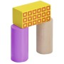 Smoby Eichhorn 100002226 - Secchiello con Mattoncini di Legno Colorati, 50 Pezzi
