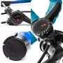 Relaxdays 10018322_45, Trainer Pieghevole Bicicletta 6 velocità, Cerchi da 26-28, Blu e Verde Unisex Adulto, 1 pz