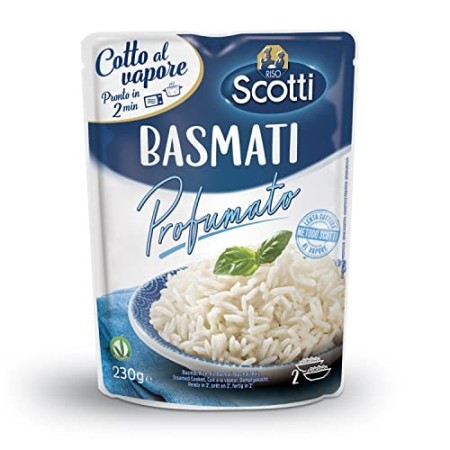 Riso Scotti - Basmati È Pronto in 2' - Riso Basmati Cotto al Vapore - 255 gr