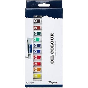 Rayher 38918000 Set Colori ad Olio, per Artista, 12 Colori, 2,6 x 1,05 x 0,21 cm