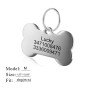 LYL Targhetta d’identificazione per Animali Domestici, in Acciaio Inox, Incisione Personalizzata Fronte/Retro, per Gatto e Can