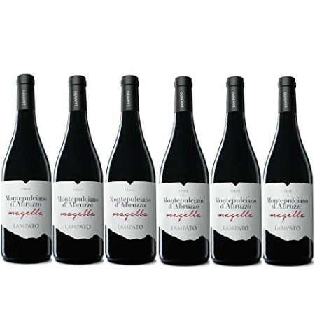 Vino Rosso Montepulciano d'Abruzzo D.O.C. 2018 Cantine"LAMPATO" Colline Pescaresi - Abruzzo - Italy - Box da 6 Bottiglie da 0,75