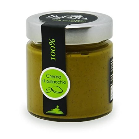 SCIARA - Crema 100% Pistacchio. Crema di Pistacchio al naturale e genuina. Senza zucchero, senza lattosio, senza glutine. Pasta 