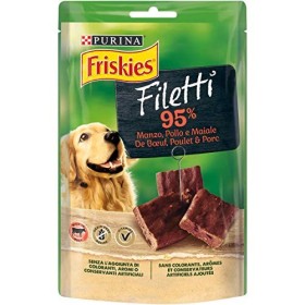 Purina Friskies Filetti Cane Snack Gusto Manzo, 7 Confezioni da 70 g Ciascuna
