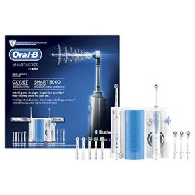 Oral-B 5000 Oxyjet Smart Oral Center Spazzolino Elettrico e Idropulsore Oxyjet, con 4 Testine, 6 Testine di Ricambio