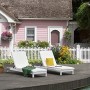 Outsunny Set 2 Sdraio da Giardino Cuscino Imbottito Regolabile su 6 Livelli in Rattan 196 x 65 x 22 cm Bianco