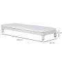 Outsunny Set 2 Sdraio da Giardino Cuscino Imbottito Regolabile su 6 Livelli in Rattan 196 x 65 x 22 cm Bianco
