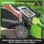 Greenworks Tosaerba a Batteria GD24X2LM46SPK4X (Li-Ion 2x24V 46 cm Larghezza di Taglio, Fino a 480m², 55L Box Raccoglierba, a 7