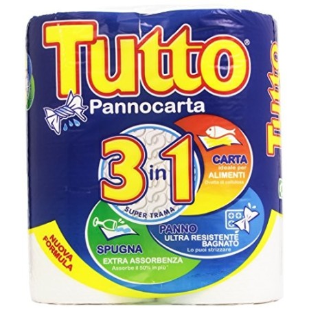 Tutto - Pannocarta, 3 in 1, 2 Rotoli