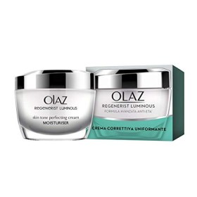 Olaz Regenerist Luminous Crema Viso Antirughe e Antimacchie, Corregge le Macchie Solari, Idrata e Illumina la Pelle, Ottima Base