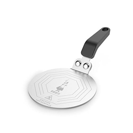 Bialetti Moka Piattello per Induzione, Adatto per caffettiere Fino a 6 Tazze e pentolame di Piccole Dimensioni, 25.5 x 13 x 5.5 