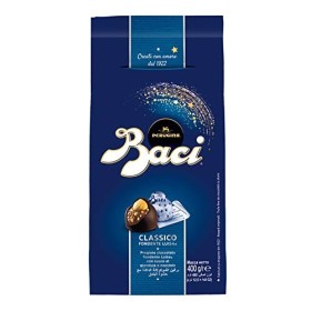 BACI PERUGINA CLASSICO Cioccolatini fondenti ripieni al gianduia e nocciola intera sacchetto 400g