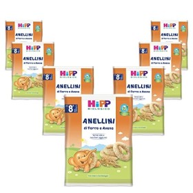 Hipp - Anellini Di Farro E Avena Bio, 7 Confezioni da 30 G - 210 g