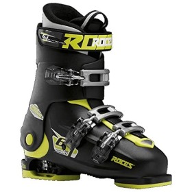 Roces Idea, Scarponi da Sci Bambino, Allungabili, Black/Lime, MP 22.5-25.5
