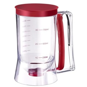 Westmark Porzionatore per impasto con coperchio e misure, Capacità: 900 ml, Plastica, Trasparente/Rosso, 30122260