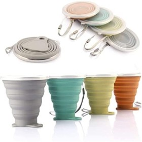 DEHUB Tazza da caffè Portatile, Tazza da Viaggio Pieghevole in Silicone, FDA e BPA Senza Coppa da Viaggio Leggera,270ML Tazze d