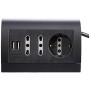 BTicino S3711GU Multipresa da Scrivania con Presa USB, 1.5A, 3500 W, 250 V, Cavo da 2 m, Grigio Antracite