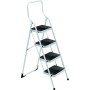 FRAMAR Major 4 Sgabello, 4 Gradini Antiscivolo, con Blocco di Sicurezza, Piedini Angolari Stabilizzanti, Portata 150 kg, Acciaio