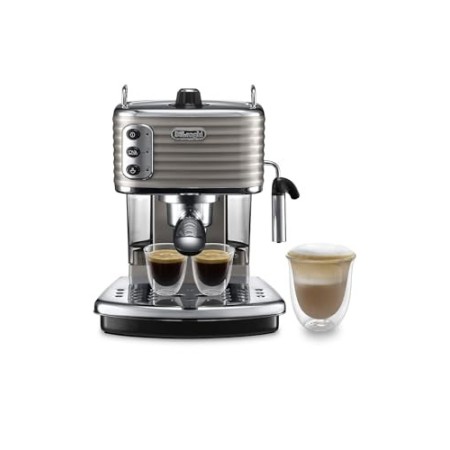 De'Longhi Scultura ECZ351.BG Macchina da Caffè Espresso Manuale e Cappuccino, Caffè in Polvere o in Cialde E.S.E., 1100 W, Bei