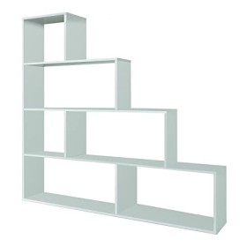 Habitdesign 002255BO - Mensola Decorativa, Finitura Bianco Lucido, Misure 145 x 145 x 29 cm