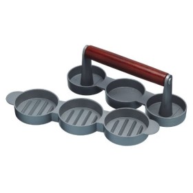 Kitchen Craft Mini Pressa per Hamburger, Alluminio, Grigio