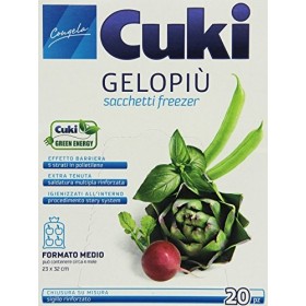 Cuki - Sacchetti Freezer Gelopiu', Formato Medio (23x32cm) - 4 confezioni da 20 pezzi [80 pezzi]