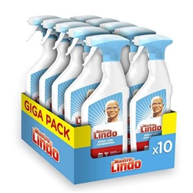 Mastro Lindo Spray Detergente Igienizzante Candeggina 10 Pezzi, Maxi Formato 10 x 500 ML