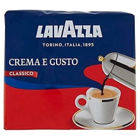 Lavazza Caffè Macinato Crema e Gusto Classico - 2 Confezioni da 250 gr [0.5 Kg]