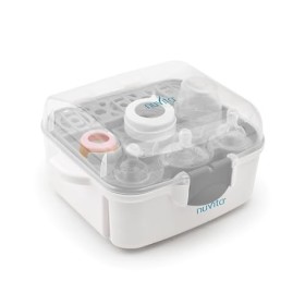 Nuvita 1085 Sterilizzatore a vapore per biberon, ciucci ed accessori per forno a microonde – Sterilizza fino a 3 biberon a col