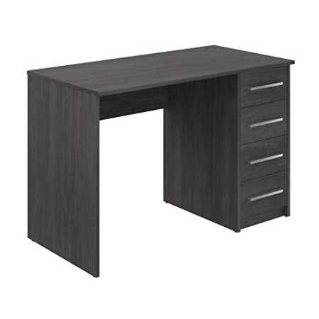 Movian, scrivania con 4 cassetti in stile moderno, modello Idro, 56 x 110 x 73 cm, colore grigio