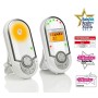 Motorola Baby MBP 16 - Baby monitor audio digitale con schermo LCD da 1.5”, modo eco e luce notturna, bianco