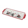 Villa d'Este Home Tivoli Xmas Cat Piatto Torrone, Bianco, Misure: l. 30,1 x p. 12,1 x h. 2,5 cm
