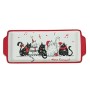 Villa d'Este Home Tivoli Xmas Cat Piatto Torrone, Bianco, Misure: l. 30,1 x p. 12,1 x h. 2,5 cm