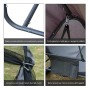 Outsunny Dondolo da Giardino 3 Posti Trasformabile in Letto con Zanzariera Cuscino Struttura in Ferro 240 × 140 × 197cm Grigio