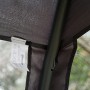 Outsunny Dondolo da Giardino 3 Posti Trasformabile in Letto con Zanzariera Cuscino Struttura in Ferro 240 × 140 × 197cm Grigio