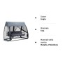 Outsunny Dondolo da Giardino 3 Posti Trasformabile in Letto con Zanzariera Cuscino Struttura in Ferro 240 × 140 × 197cm Grigio