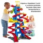 Fisher-Price- Little People Skyway Città Trasformabile, Playset Pista con Due Veicoli Wheelies Inclusi, Giocattolo 1+ Anni, Mul