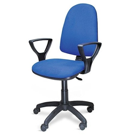 METALCHAISE Poltrona Sedia Ufficio Direzionale Torino, Tessuto, Blu, Standard