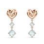 Swarovski Orecchini Lifelong Heart, Bianco, Placcato Color Oro Rosa
