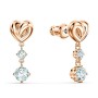 Swarovski Orecchini Lifelong Heart, Bianco, Placcato Color Oro Rosa